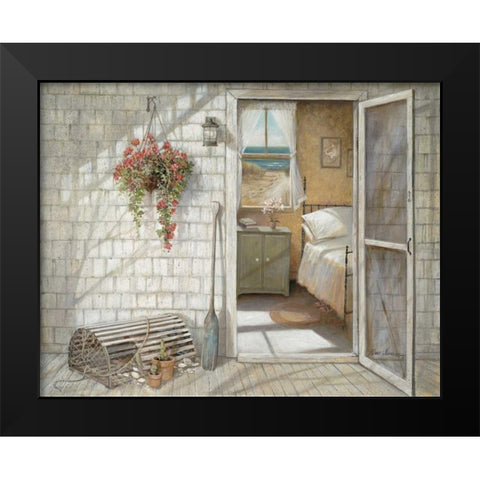 Beach Treasures Black Modern Wood Framed Art Print by Manning, Ruane