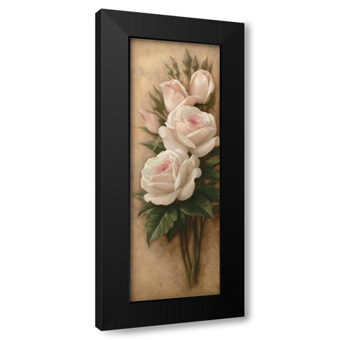 Pink Petals II Black Modern Wood Framed Art Print by Levashov, Igor