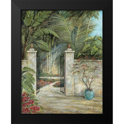 Tranquil Garden I Black Modern Wood Framed Art Print by Manning, Ruane