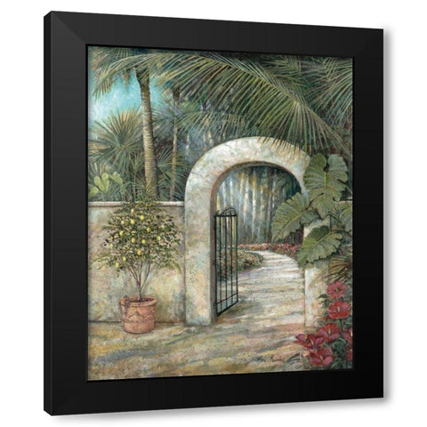 Tranquil Gardn II Black Modern Wood Framed Art Print by Manning, Ruane