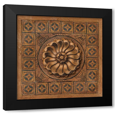 Mystic Medallion I Black Modern Wood Framed Art Print with Double Matting by Pattinian, Merri