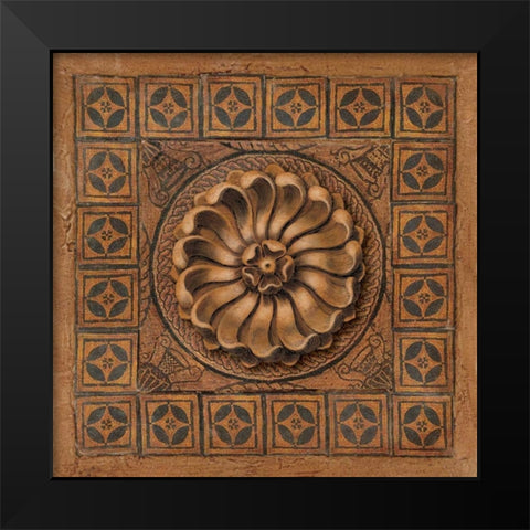 Mystic Medallion I Black Modern Wood Framed Art Print by Pattinian, Merri