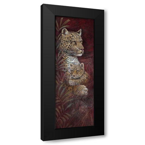 Maternal Affection Black Modern Wood Framed Art Print by Manning, Ruane