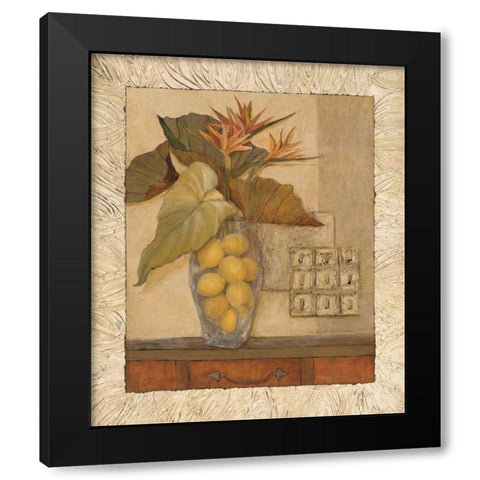Olson-Citrus Bouquet II Black Modern Wood Framed Art Print with Double Matting by Olson, Charlene