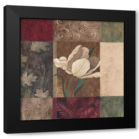 Jewel Tones I Black Modern Wood Framed Art Print with Double Matting by Donovan, Maria