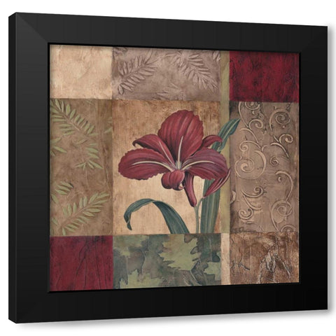 Jewel Tones II Black Modern Wood Framed Art Print by Donovan, Maria