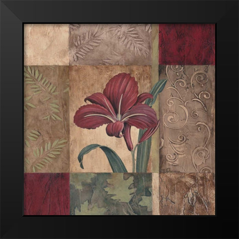 Jewel Tones II Black Modern Wood Framed Art Print by Donovan, Maria