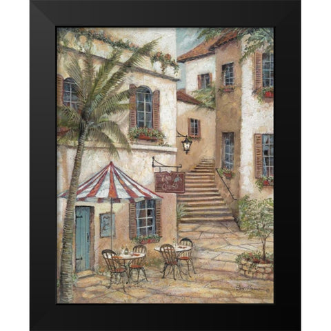 Vino y Queso Black Modern Wood Framed Art Print by Manning, Ruane