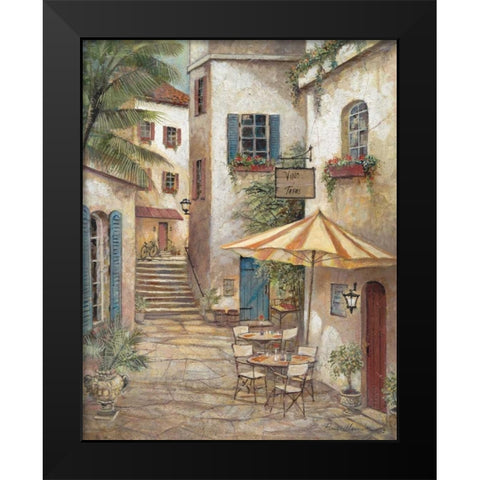 Vino y Tapas Black Modern Wood Framed Art Print by Manning, Ruane