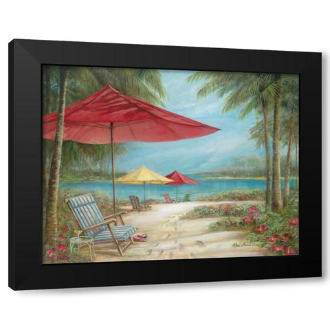 Relax Paradise I Black Modern Wood Framed Art Print by Manning, Ruane