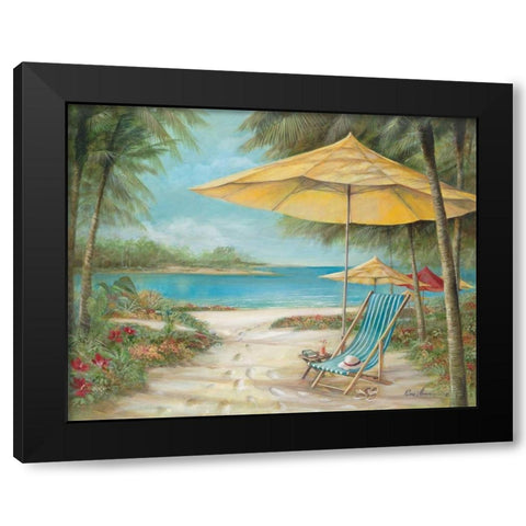 Relax Paradise II Black Modern Wood Framed Art Print with Double Matting by Manning, Ruane