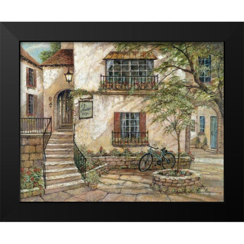 La Maison du Vin Black Modern Wood Framed Art Print by Manning, Ruane