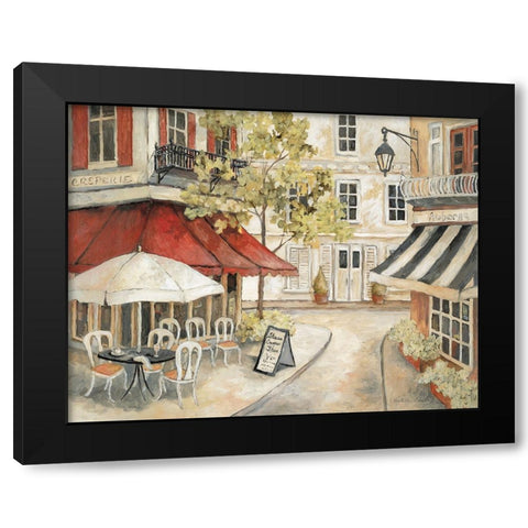 Daytime Cafe I Black Modern Wood Framed Art Print with Double Matting by Olson, Charlene