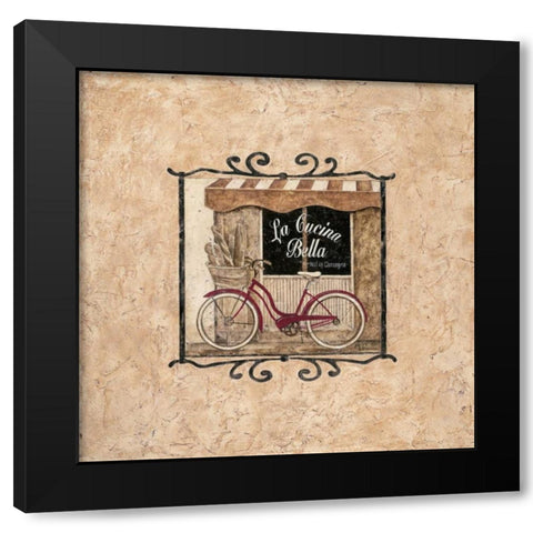 La Cucina Bella Black Modern Wood Framed Art Print by Donovan, Maria
