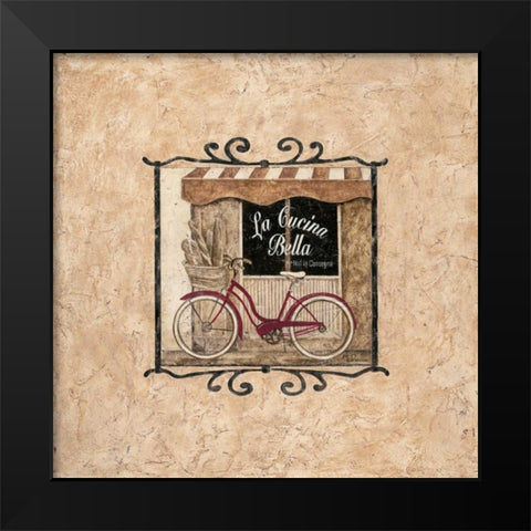 La Cucina Bella Black Modern Wood Framed Art Print by Donovan, Maria