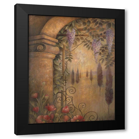 Wisteria Garden I Black Modern Wood Framed Art Print with Double Matting by Vollherbst-Lane, Elaine
