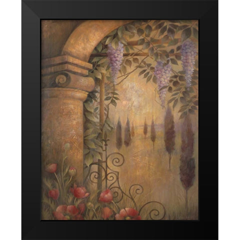 Wisteria Garden I Black Modern Wood Framed Art Print by Vollherbst-Lane, Elaine
