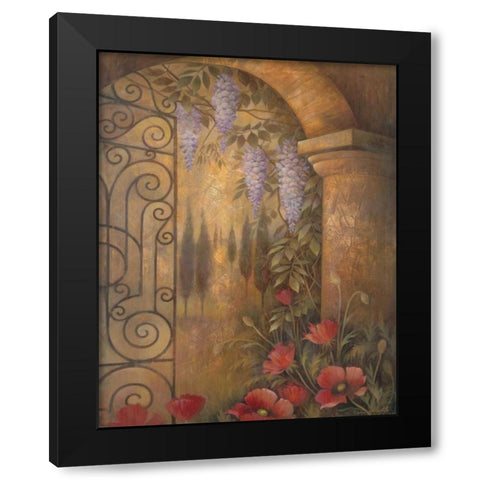 Wisteria Garden II Black Modern Wood Framed Art Print by Vollherbst-Lane, Elaine