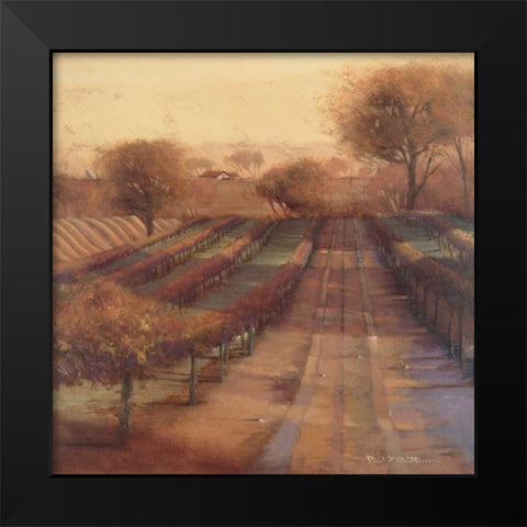 Vineyard Vista Black Modern Wood Framed Art Print by Mathenia, Paul