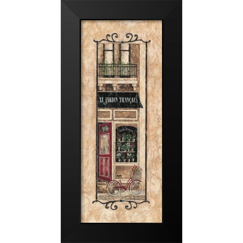 Le Jardin Francais Black Modern Wood Framed Art Print by Donovan, Maria