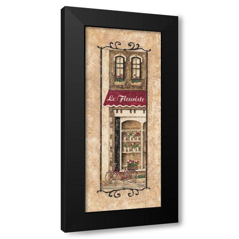 Le Fleuriste Black Modern Wood Framed Art Print by Donovan, Maria