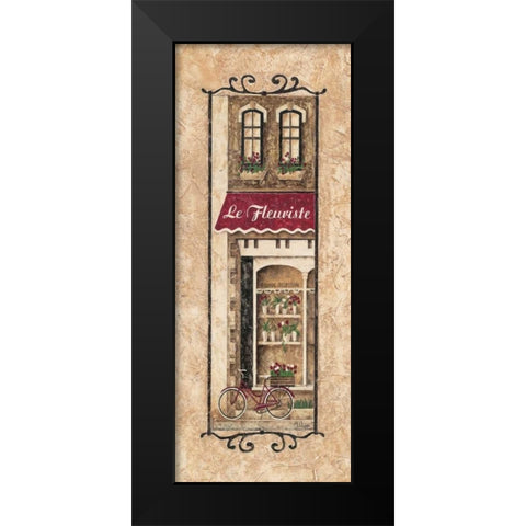 Le Fleuriste Black Modern Wood Framed Art Print by Donovan, Maria