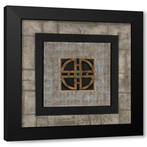 Happiness Black Modern Wood Framed Art Print by Pattinian, Merri