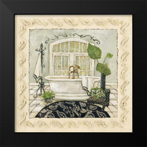 Serenity Bath II Black Modern Wood Framed Art Print by Olson, Charlene