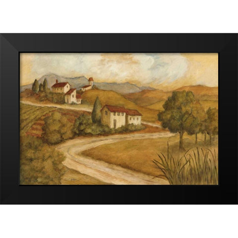 Traveling the Countryside I Black Modern Wood Framed Art Print by Olson, Charlene