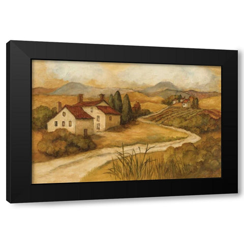 Traveling the Countryside II Black Modern Wood Framed Art Print by Olson, Charlene