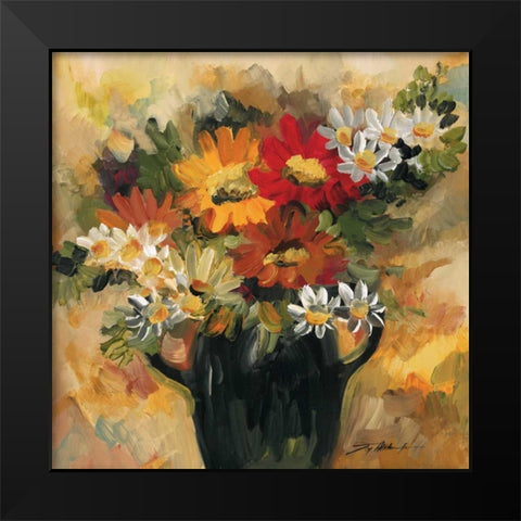 Daisy Dynamic I Black Modern Wood Framed Art Print by Alldredge, Joy