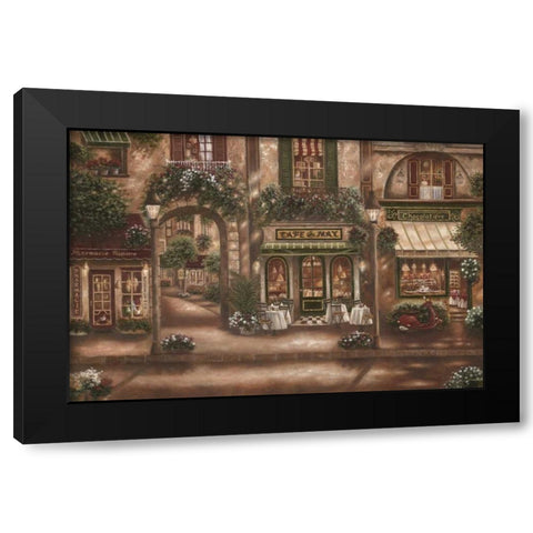 Gourmet Shoppes II Black Modern Wood Framed Art Print by Brown, Betsy