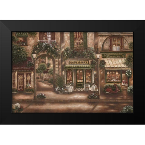 Gourmet Shoppes II Black Modern Wood Framed Art Print by Brown, Betsy