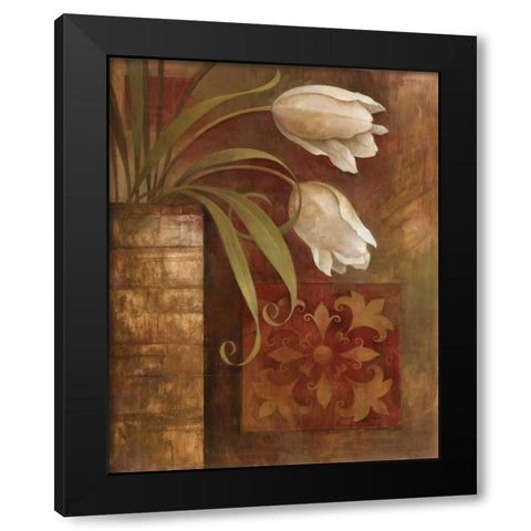 Tulip Interlude I Black Modern Wood Framed Art Print by Vollherbst-Lane, Elaine