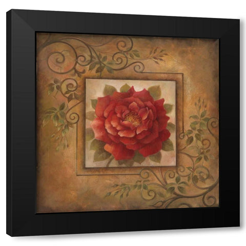 Sacred Rose I Black Modern Wood Framed Art Print with Double Matting by Vollherbst-Lane, Elaine
