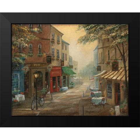 Bogeys Pub Black Modern Wood Framed Art Print by Manning, Ruane