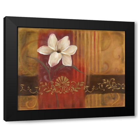 Golden Delight I Black Modern Wood Framed Art Print with Double Matting by Robinson, Carol