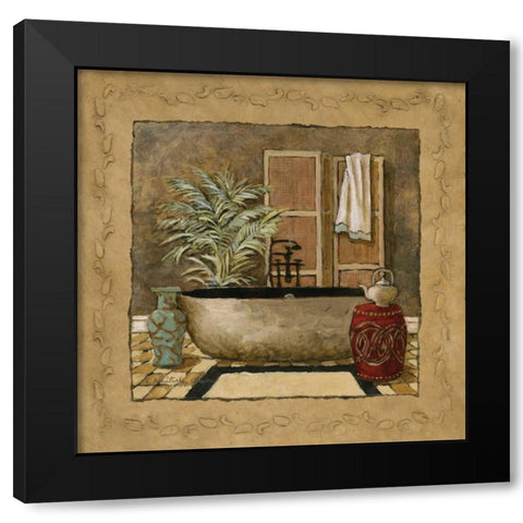 Asian Warmth I Black Modern Wood Framed Art Print by Olson, Charlene
