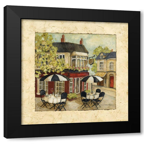 Corner Cafe I Black Modern Wood Framed Art Print by Olson, Charlene