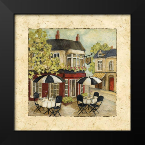 Corner Cafe I Black Modern Wood Framed Art Print by Olson, Charlene
