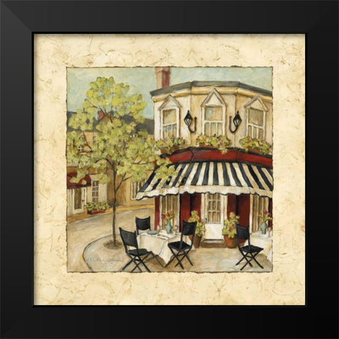 Corner Cafe II Black Modern Wood Framed Art Print by Olson, Charlene