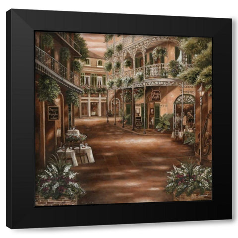 Jazz Cafe Black Modern Wood Framed Art Print with Double Matting by Brown, Betsy