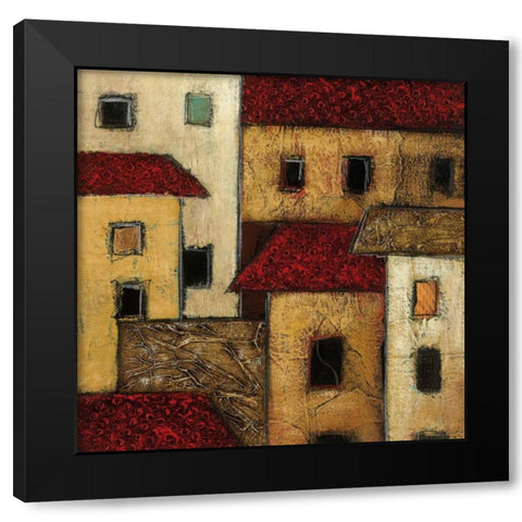City Block I Black Modern Wood Framed Art Print with Double Matting by Galaxy of Graphics