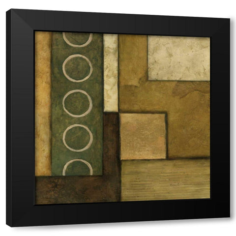 Linear Sphere II Black Modern Wood Framed Art Print with Double Matting by Olson, Norm