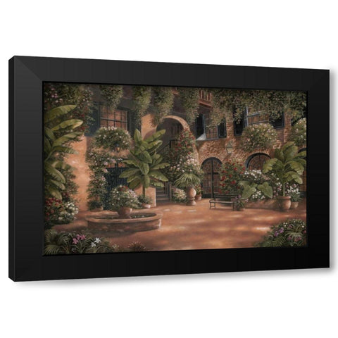 French Quarter Courtyard I Black Modern Wood Framed Art Print by Brown, Betsy