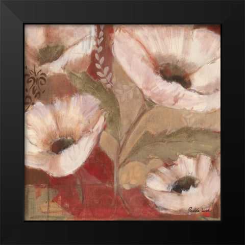 Amapola Blanc III Black Modern Wood Framed Art Print by Luer, Pamela