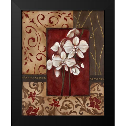 Stylized Orchid II Black Modern Wood Framed Art Print by Robinson, Carol