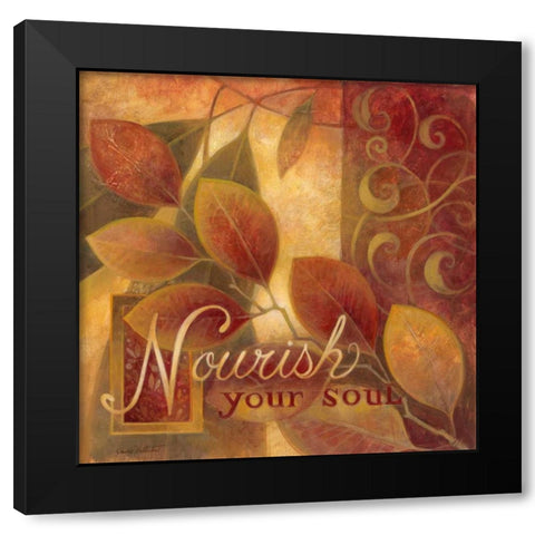 Nourish Black Modern Wood Framed Art Print by Vollherbst-Lane, Elaine