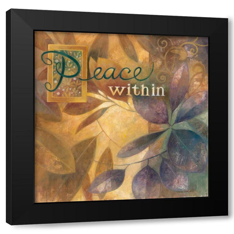 Peace Black Modern Wood Framed Art Print by Vollherbst-Lane, Elaine