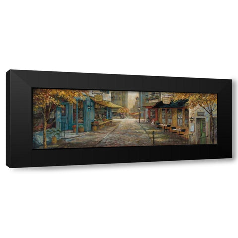 Embracing City Charm Black Modern Wood Framed Art Print with Double Matting by Manning, Ruane